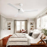 52" Ceiling Fan Without Light, 3 ABS Blades Farmhouse Ceiling Fan with Remote Control 6-speed W882P164177