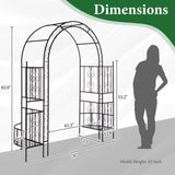 78*23*83.9 Arc Roof Double Layer Arch Courtyard Black 07528371