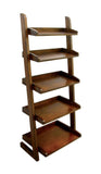Antique Oak 1pc Ladder 5-Tier for Books Modern Style Living Room Display / Book B011P191546