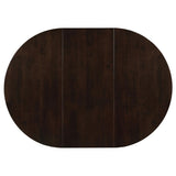 Cappuccino Oval Dining Table with Leaf Extension B062P153869