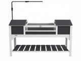 Tortoise Terrarium House Dual Main Habitats, Adjustable Lamp Stand, Storage Shelf & Openable Top 67286959