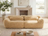 2-seater Modular Sectional Sofa Couches,Soft Fluffy Plush Fabric Bottom Anti-Slip Design,32D High W714P380200