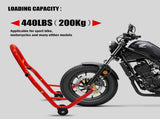 Motorcycle Stand Lift 440lbs Front Rear Combo Stand Lift Stand Front Wheel Fork Stand Rear UK Fork W1102P336230