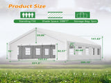 20x32 FT Party Tent with 3 Storage Bags & Removable Sidewalls, Outdoor Canopy Gazebo for Carport 08975333