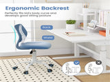 Ergonomic Kids Desk Chair, 16.5-21 Adjustable Height Mesh Study Chair Blue 05716414
