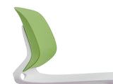 Modern stackable chair set of 4, with color combination of white and green, polypropylene seats and W3788P368527