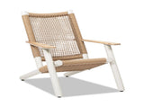 Atlas Adirondack Outdoor Lounge Chair Natural Beige All Weather Wicker B2719P320846