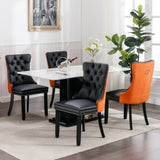 ZUN Furniture,Modern, High-end Tufted Solid Wood Contemporary PU and Velvet Upholstered Dining Chair 55553584