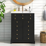 24" Bathroom Vanity a Drawer & Two Soft-Closing Doors, Painted Modern Bathroom Storage Cabinet N710P276692B