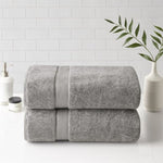 ZUN 100% Cotton Bath Sheet Antimicrobial 2 Piece Set B03599340