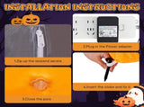 9.6FT Large Halloween Inflatable Decorations Skeleton Tombstone Banner, Outdoor Decorations Blow Up 28173017