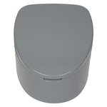 ZUN Portable Toilet with Non-slip Mat Grey 56598783