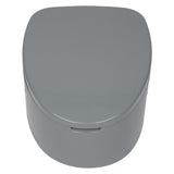 ZUN Portable Toilet with Non-slip Mat Grey 56598783