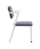 ZUN Grey and White Dining Chair with Padded Seat B062P209231