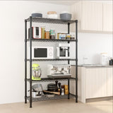 5-Layer Plastic Coated Iron Shelf 180*90*35 Black 59154437