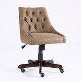 ZUN A&A Furniture,Medieval Retro Style Sheepskin Pattern Fabric Home Office Chair with Lift, Swivel and W1143P202750