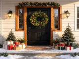 24in Pre-Lit Christmas Wreath with 50 Warm White LED Lights, 10 Natural Pine Cones, 143 Branch Tips, 28992933