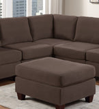 Living Room Furniture Corner Wedge Black Coffee Linen Like Fabric 1pc Cushion Wedge Sofa Wooden Legs B011104193