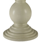 ZUN Antique White Accent Table with Pedestal Base B062P185650