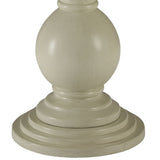 Antique White Accent Table with Pedestal Base B062P185650