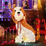 43.5" Christmas dog decorations with LED lights, Christmas decorations 15605137