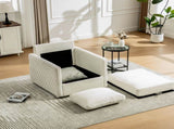 29.5''W Upholstered 360&deg Swivel Armchair with Hidden Storage, Comfy Diamond-Shape Tufted Armrests W3118P419157