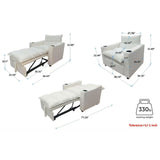 Sleeper Sofa Chair Bed, Convertible Sofa Chair 3-in-1, Adjustable Sleeper Chair Pullout Sofa Bed W1117P265773