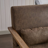 30.3"W Swivel Modern Upholstered Accent Chair with Solid Wood Armrests and 360 Degree Comfy Lounge W1298P246435