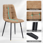 ZUN Modern Style Dining Chair Mid Century Modern Chair, Shell Lounge Upholstered Chair with Metal Legs N752P186178G