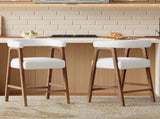 26'' Seat Height Bar Stools with Back, Comfortable Counter Stools for Kitchen Island/Dining Room, N780P354192D