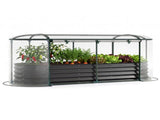 3-in-1 Raised Garden Bed with Greenhouse Cover, Galvanized Steel Planter Box for Year-Round Growing 55483065