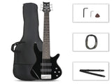 Full Size GIB 6 String H-H Pickup Electric Bass Guitar Bag Strap Pick 43681699