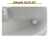 CHH-7701 Portable Removable Outdoor Wash Basin White 14412236
