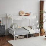 Twin Over Full Metal Bunk Bed for Kids Teens Adults, Heavy Duty Metal Bunk Bed with Ladder & 85584748