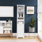 ZUN 64" Tall Bathroom Storage Cabinet for Small Space, Floor Standing Cabinet for Living Room Bathroom 69704057