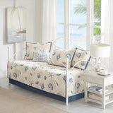6 Piece Reversible Printed Microfiber Daybed Cover Set Blue Daybed B03597493