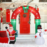 8ft with Santa Snowman 7 Lights Inflatable Festive Arch Decoration 53103707