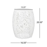 Metal end Table -Large 73613.00WHI