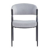 Upholstered Dining Chairs With Metal Legs ,Gray N768P184752L