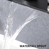 Single Handle Waterfall Wall Mounted Bathroom Sink Faucet W121750467