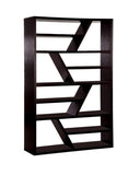 ZUN Gorgeous Contemporary Espresso Finish 1pc Display Shelf Solid wood Storage Books Zig-Zag Shelf B011P200244