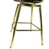 26" Bar Chair Suede Woven Bar Stool Set of 2,Golden legs Barstools No Adjustable Kitchen Island W2189132047