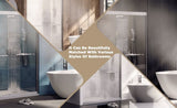 56-60" W 72" H Tempered Glass with Explosion Proof Film, Aluminum Frame Double Sliding Shower Door, W1675P288871