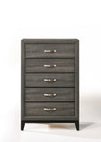 ZUN Weathered Grey 5-Drawer Chest B062P209052