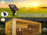 Warm tones outdoor solar mesh light, 6.6ft X 9.8ft fairy mesh light with 200 LEDs, 8 modes, suitable 96467221