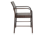 2pcs High Bar Chair Brown Gradient 57518377