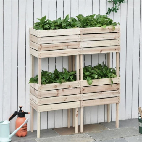 ZUN Wooden Planter、Flower shelf,Wood Planter Box 03122294