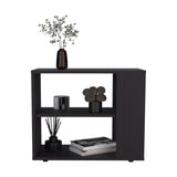 Garden 19,7" High Side Table , End Table, Sofa Table with Two Shelves Black B070P286463