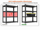 63-Inch Tall Metal Storage Shelf, 1200 LBS Weight Capacity, 4-Tier Adjustable Height Storage Rack, 89150908