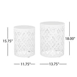 Metal S/2 end table 73604.00WHI